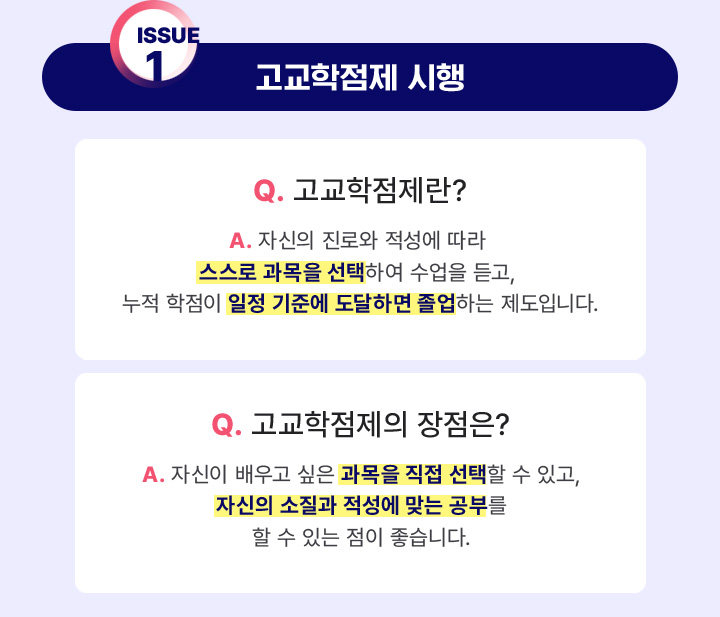 1. 고교학점제 시행