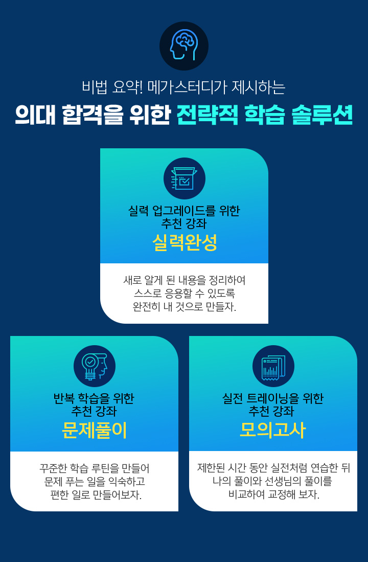 비법 요약! 메가스터디가 제시하는 의대 합격을 위한 전략적 학습 솔루션