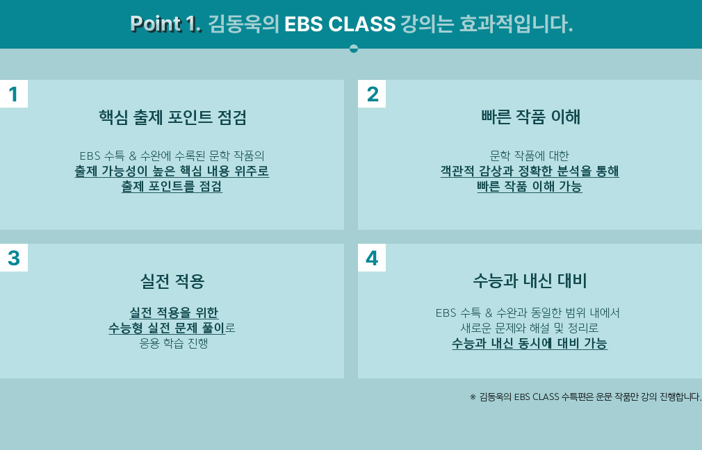 Point 1. 赿 EBS CLASS Ǵ ȿԴϴ.