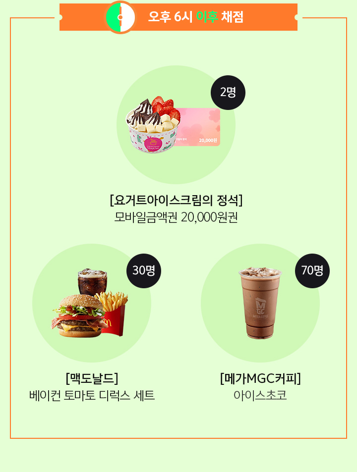 오후 6시 이전 채점