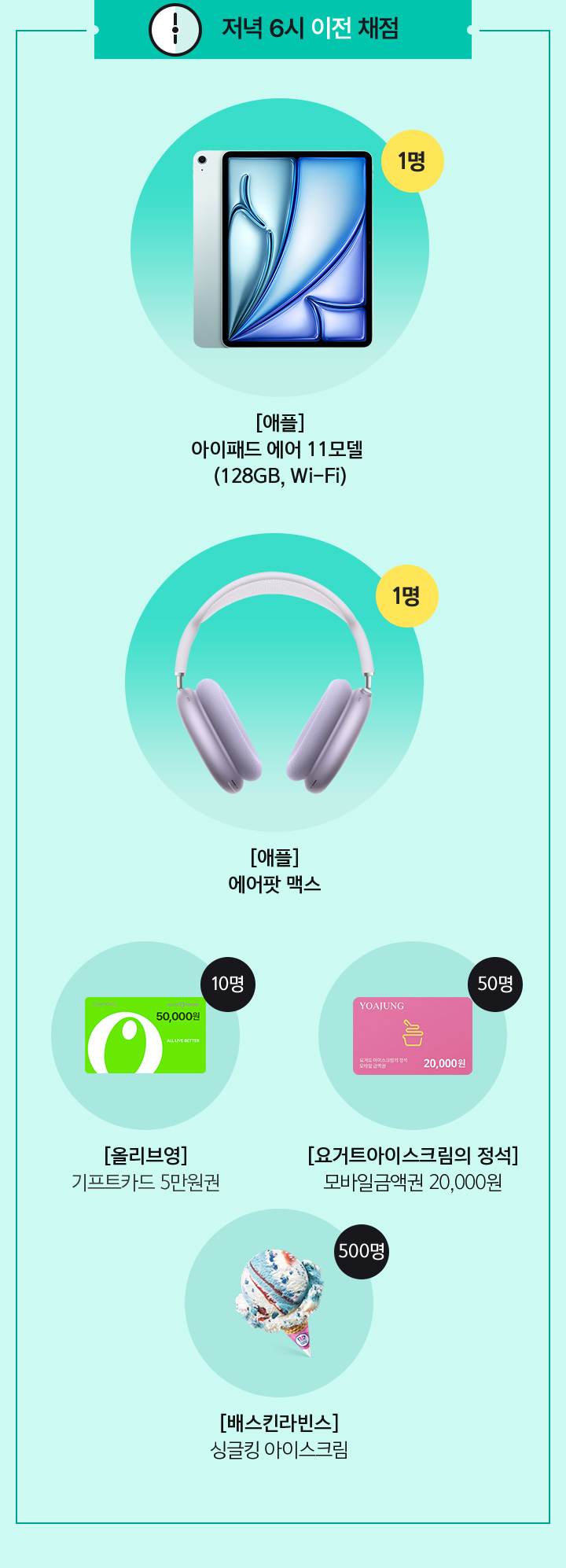 저녁 6시 이전 채점