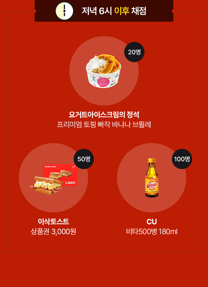 저녁 6시 이후 채점