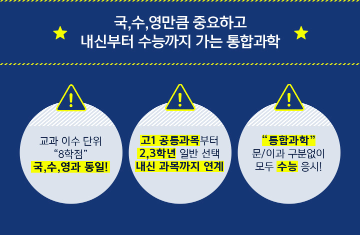 국,수,영만큼 중요하고 내신부터 수능까지 가는 통합과학