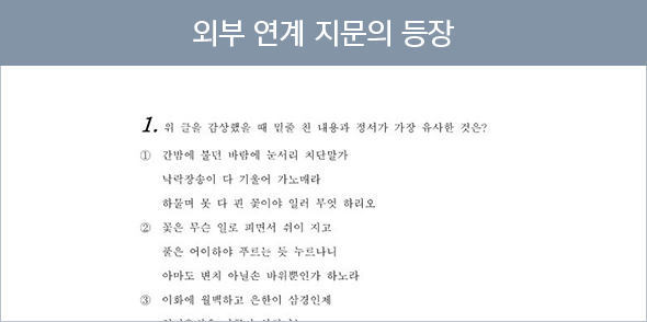 외부 연계 지문의 등장