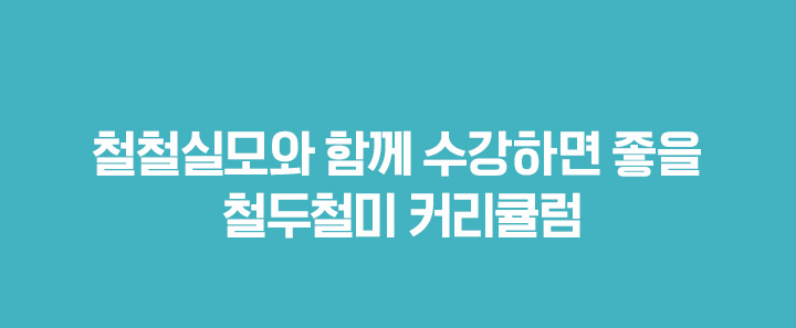 철철실모와 함께 수강하면 좋을 철두철미 커리큘럼