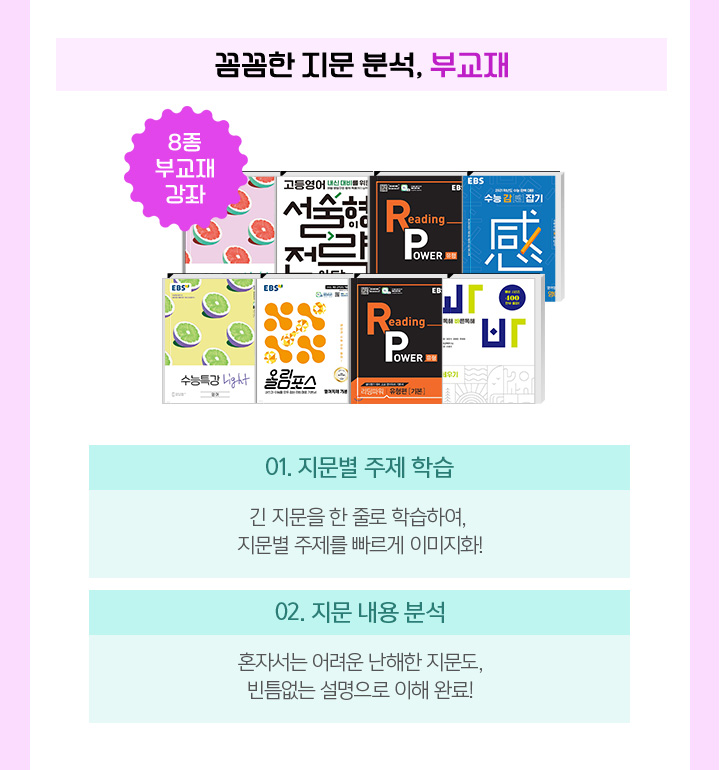 꼼꼼한 지문 분석, 부교재