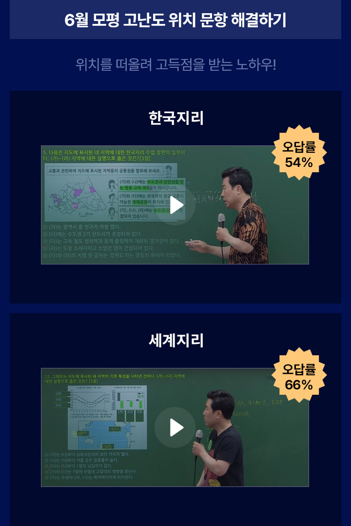 고난도 지리 위치 문항 자세히 보기